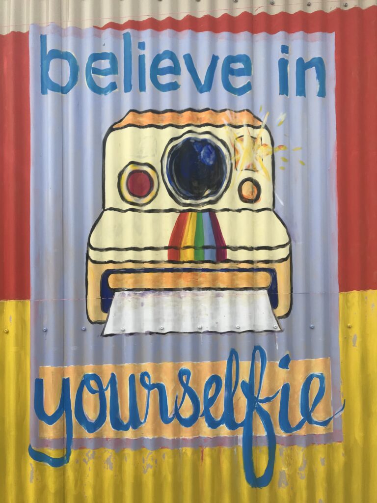 cute mural for selfy photos