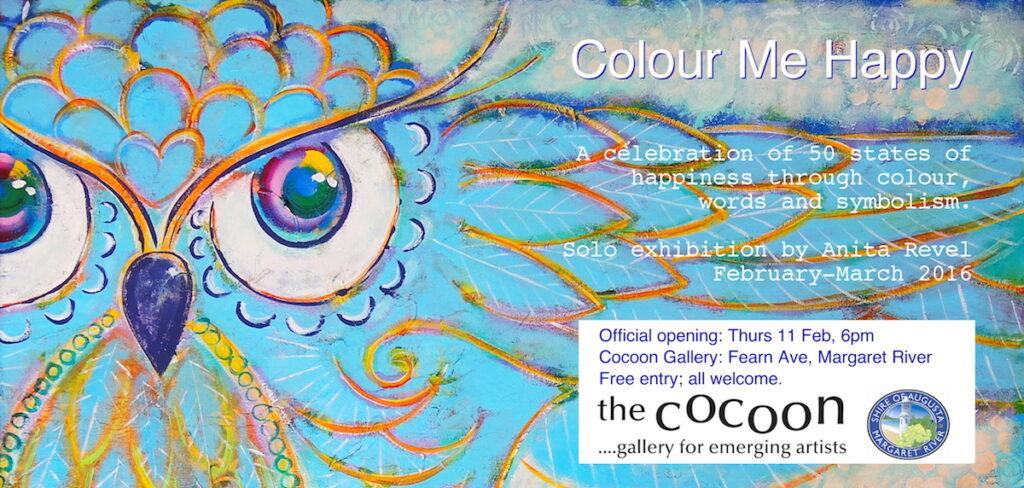 colour me happy art exhibition by anita revel